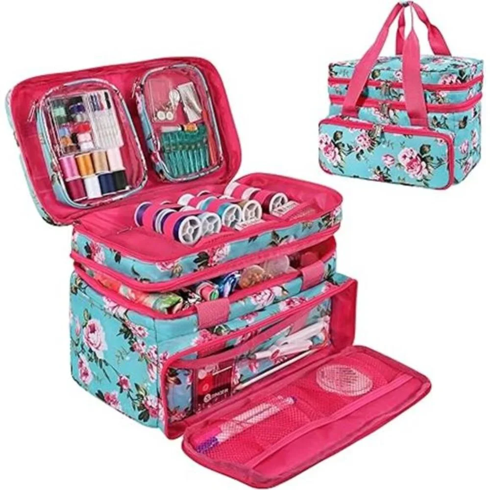 SINGER Sewing Accessories Organizer (Bag Only) – Double Layer Portable Sewing